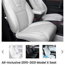 Tesla X 7-seater seat covers white 2018-2021