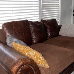 Real Leather Couch $120