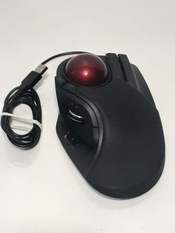 Elecom HUGE Trackball Mouse M-HT1URBK Wired USB Black 8-Button Ergonomic Optical. Works Great Tested.
