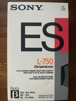 Sony ES L-750 Betamax Tape – NEW & Sealed – Vintage Collectible