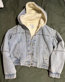 Women's Denim Faux Shearling Jacket