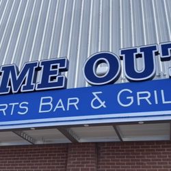 Large “Time Out” Sports Bar And Grill Sign