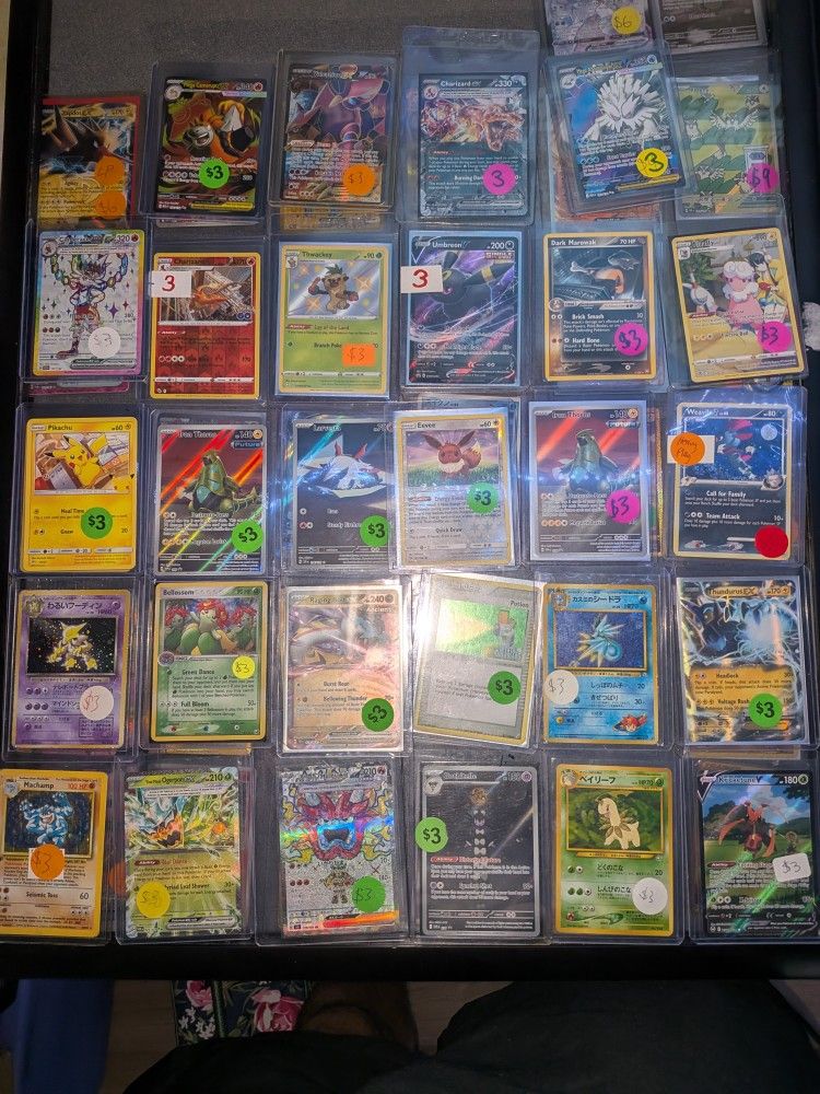$3 dollar Pokemon Card singles (GX, EX, V, VStar, VMax, Mega & More)