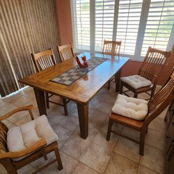 Expandable Dining Room Table + Chairs