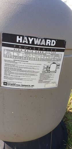 Hayward S210s sand filter