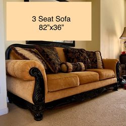 3 Seat Formal Sofa Golden Yellow 