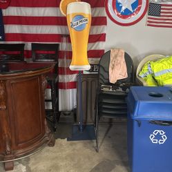 Blue moon, metal beer stand decoration