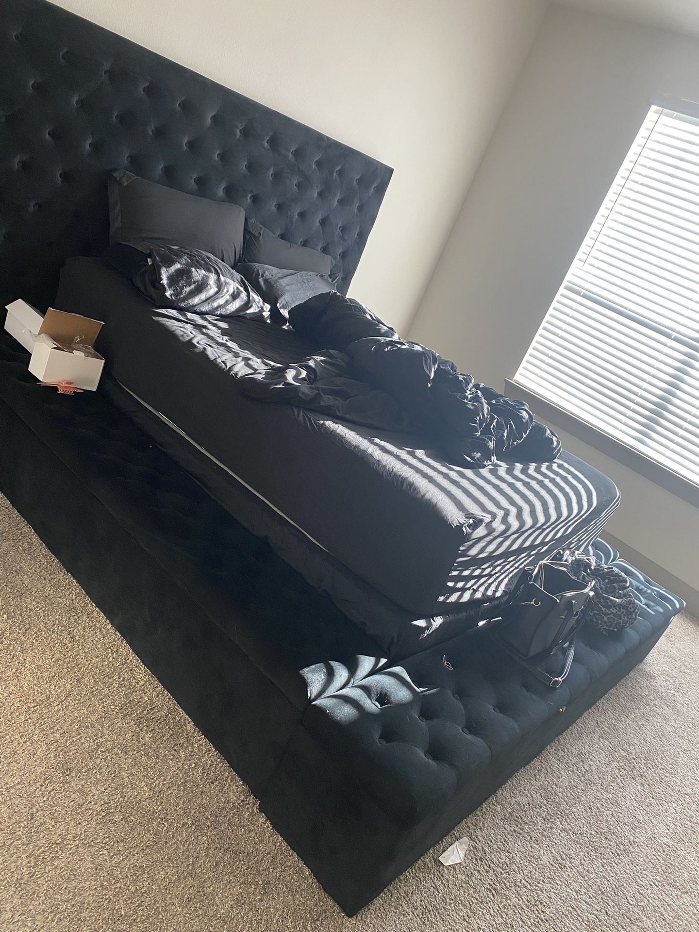 Black Diamond tufted Storage Bed,All Products : American Fashion Style Bags On Sale