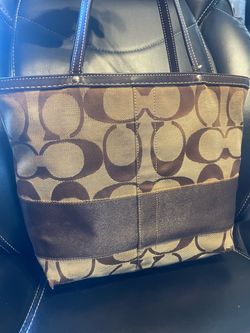 Coach Striped Signature Tote