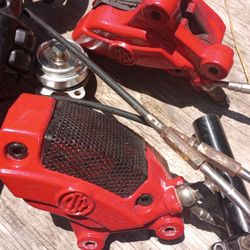 Harley-Davidson Brakes Clip-ons Switches Stainless Steel Lines PM Brakes Complete As Pictures