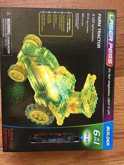 Laser Pegs Farm Tractor Light Up building Set