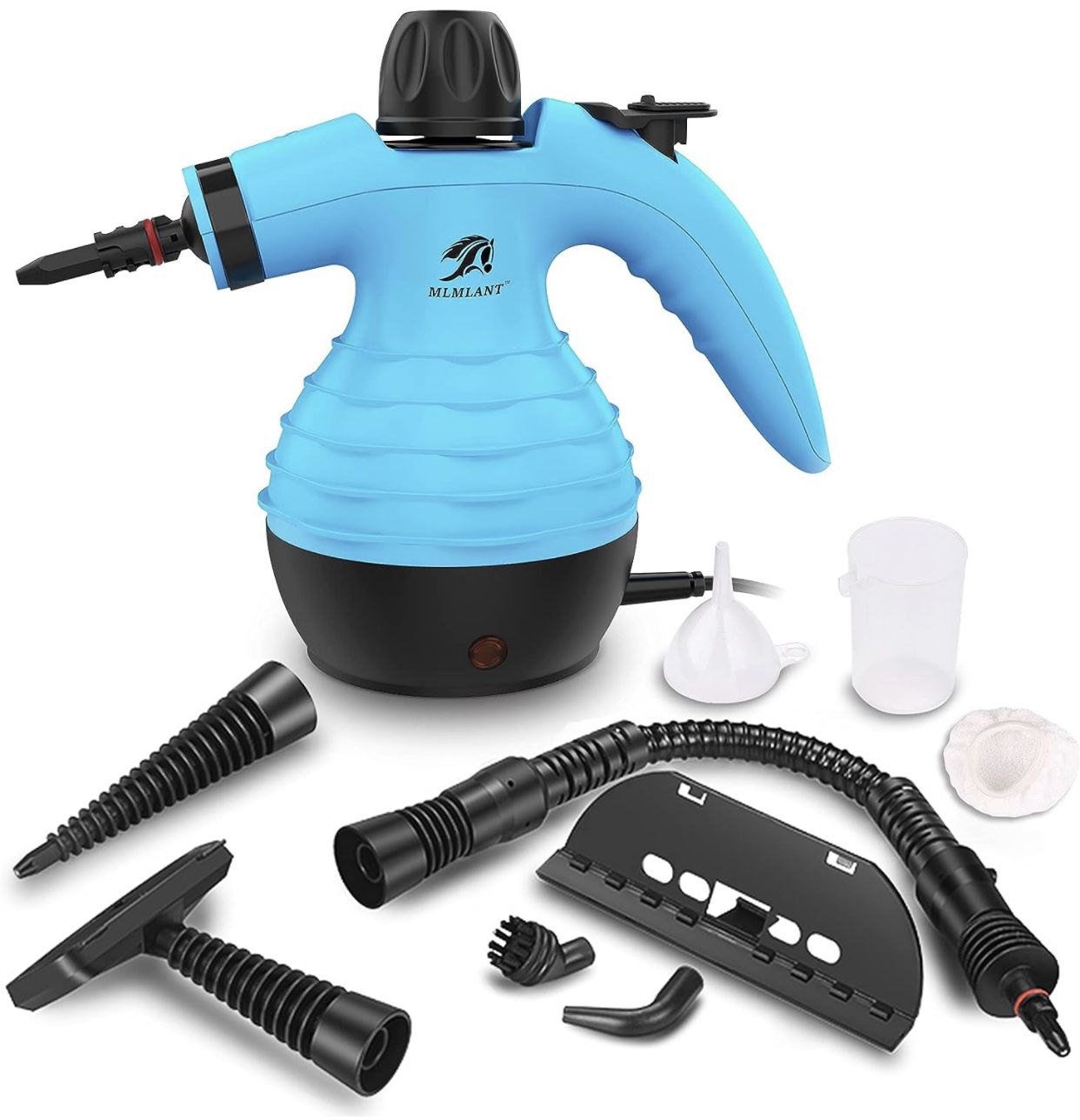 Handheld Steam Cleaner, Multipurpose Portable Upholstery Steamer with Safety Lock and 9 Accessory Kit for Carpet, Couch, Clothes, Mattress, Car Seats,
