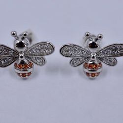 Earrings Bee Sterling Silver 925 