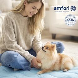 Dog Cooling Mat for Large Dogs, 30"x20", Self Cooling, Indoor/Outdoor Summer,Blue