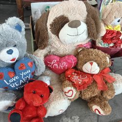 Love Heart Plush Toys Teddy Bear