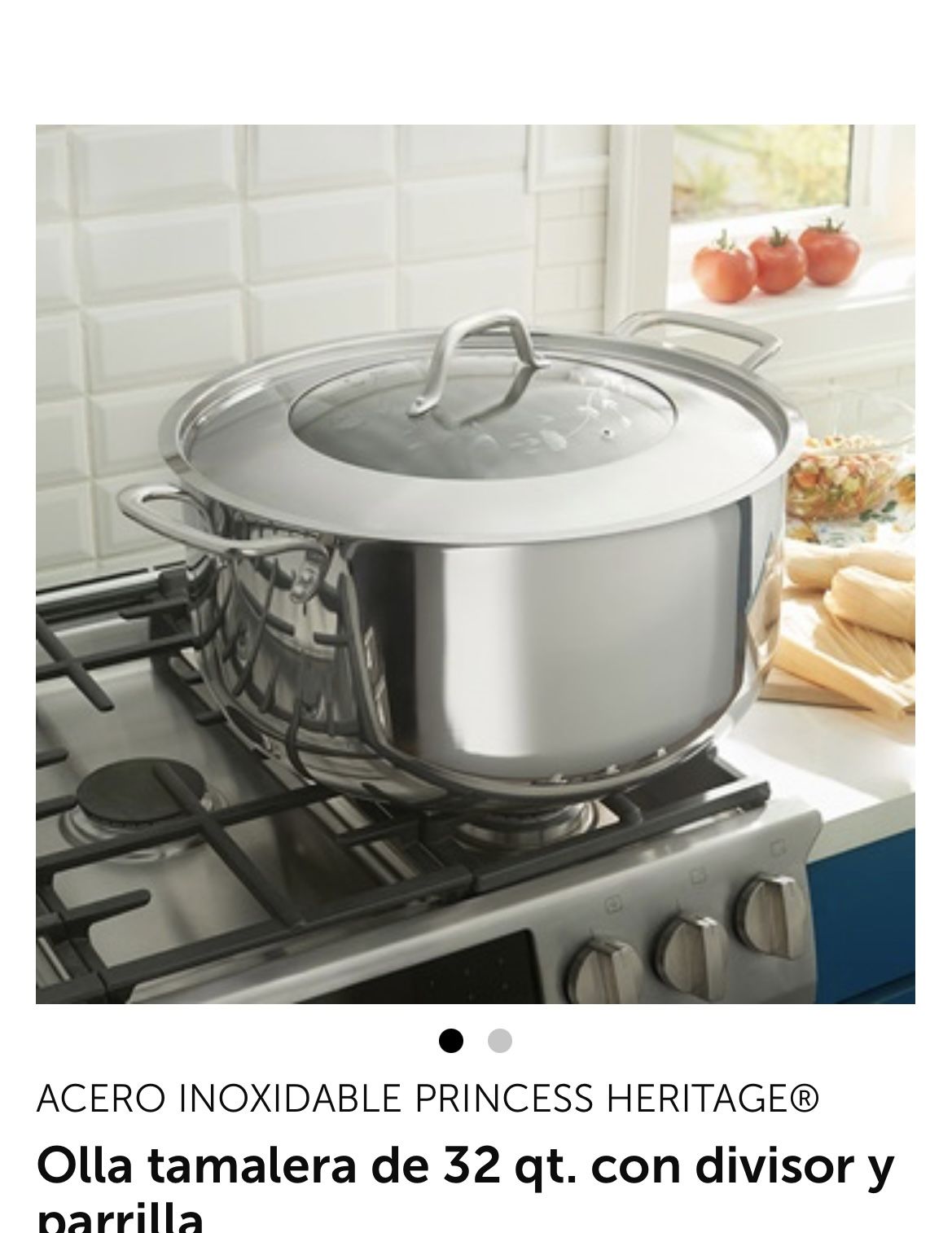 Olla Tamalera 32 Qt Con Division 