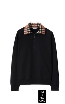 Black Burberry Quarterzip