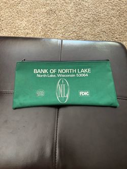 Vintage Money Bank Bag, zippered works