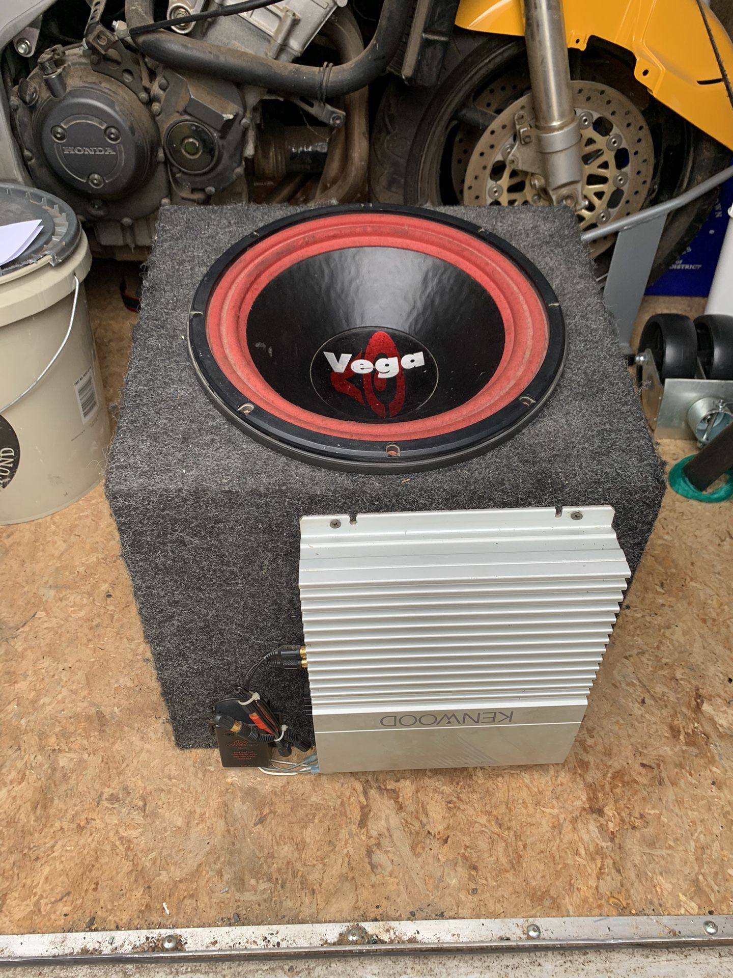 Crewing Vega 12”sub, With Kenwood Amplifier, Good Working Condition, $150., Or B.O.