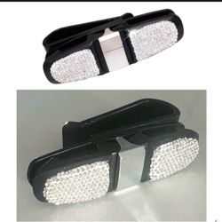 Double Car Glasses Holder Rhinestone