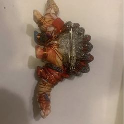 1990s Vintage Dinosaur Brooch Mardi Gras/Carnival  Made in Louisiana . Rare finds! 