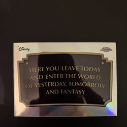 2025 Topps Disneyland 70th Entrance Quote Here You Leave Today Foil Disney