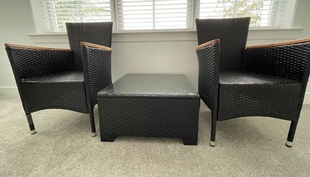 3-Piece Wicker Patio Furniture Set