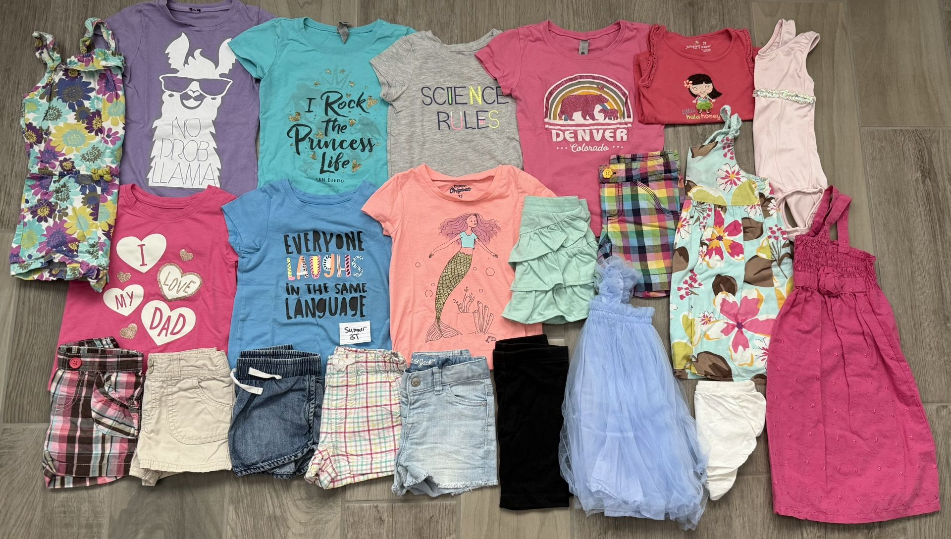 22 piece Size 3T Girls summer clothes lot