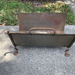 Steel & Wrought Iron Fireplace Log Holder