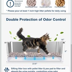 Stainless Steel Sifting Litter Box