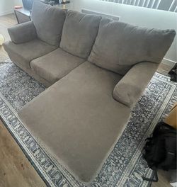 Gray Sectional Sofa with Chaise