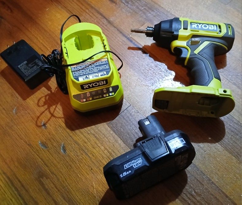 Ryobi Impact Driver With Battery And Charger