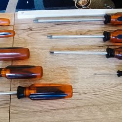 ALLIED set of 9 Screwdrivers Drop Forged Chrome Vanadium 