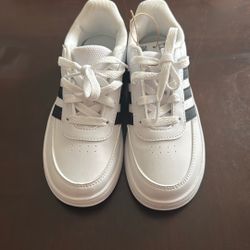 ADIDAS BREAKNET LIFESTYLE COURT LACE SHOES White/Black 