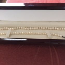 Real Pearls With Sterling Silver Clasp