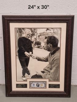 Nicklaus Palmer The Lost Bet Framed Golf Memorabilia