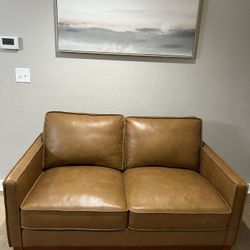 Leather Loveseat 