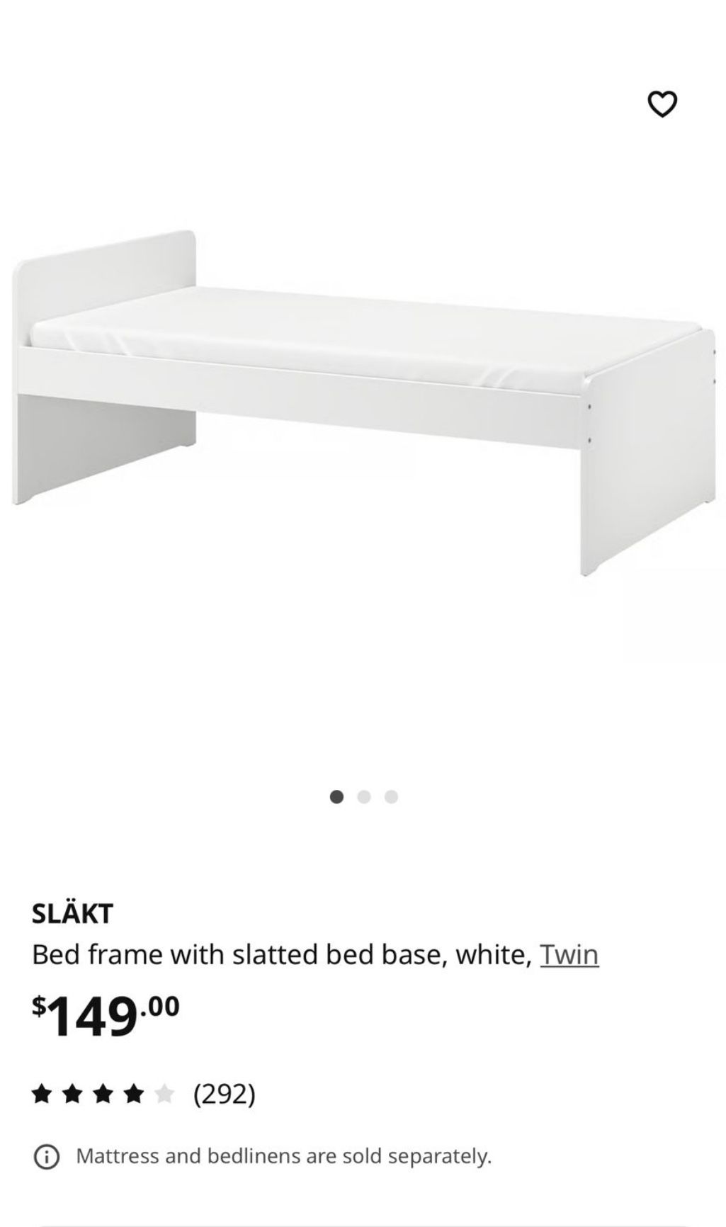 Ikea twin Bed