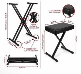 Piano con su stand , forro y asiento (precio  negociable )