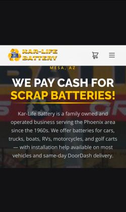 Scrap Batteries ! Sell us your old car battery!