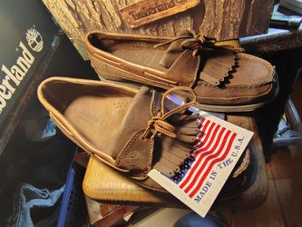 Vintage Timberland Leather Moccasin Loafers Made in USA