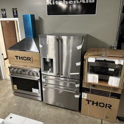 Thor Kitchen Set 36’ Gas Stove 36 Refrigerator 