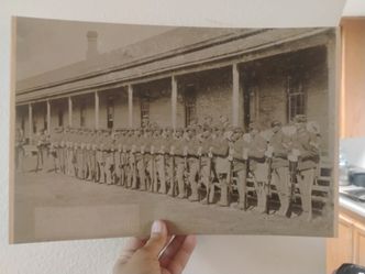 Historic print of Buffalo soldiers 1880s