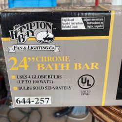 24” Chrome Bath Light Bar