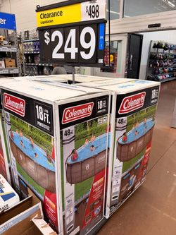 18ft Coleman inflatable swimming pool discount