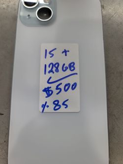 Iphone 15 plus 128gb Unlocked,  Battery %85 .