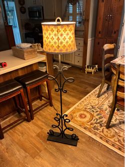 Pottery Barn Cast Scrolled Iron Floorlamp