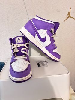 Air Jordan 1 Mid Purple Venom – Size 7Y 💜