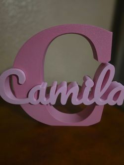 Personalized 3D-Printed Name Sign (Just Let Me Know What Name & Letter)