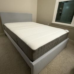 IKEA Full Bed Set - GLADSTAD Frame & HAUGSVAR Hybrid mattress
